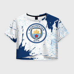 Женская футболка Crop-top 3D Manchester city Манчестер Сити