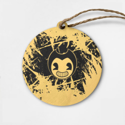 Деревянная игрушка круг Bendy And the ink machine