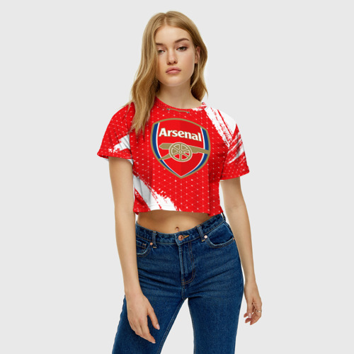 Женская футболка Crop-top 3D ARSENAL / Арсенал, цвет 3D печать - фото 3