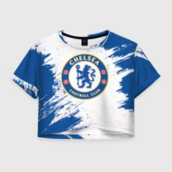 Женская футболка Crop-top 3D Chelsea f.c. Челси