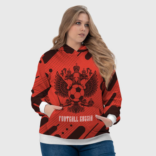 Женская толстовка 3D Football Russia Футбол, цвет 3D печать - фото 6