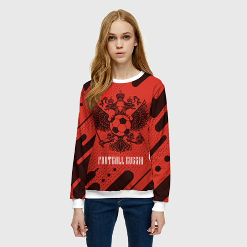 Женский свитшот 3D Football Russia Футбол, цвет 3D печать - фото 3