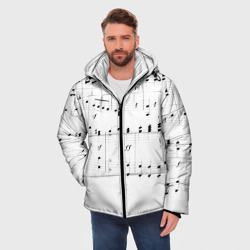Мужская зимняя куртка 3D Нотные строки - фото 2