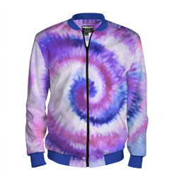 Мужской бомбер 3D Tie-dye purple