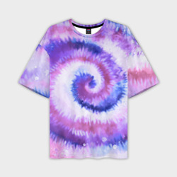 Мужская футболка oversize 3D Tie-dye purple