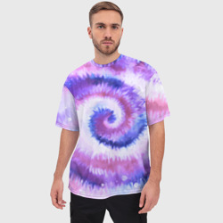 Мужская футболка oversize 3D Tie-dye purple - фото 2
