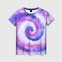 Женская футболка 3D Tie-dye purple