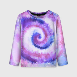 Детский лонгслив 3D Tie-dye purple