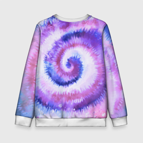 Детский свитшот 3D Tie-dye purple, цвет 3D печать - фото 2