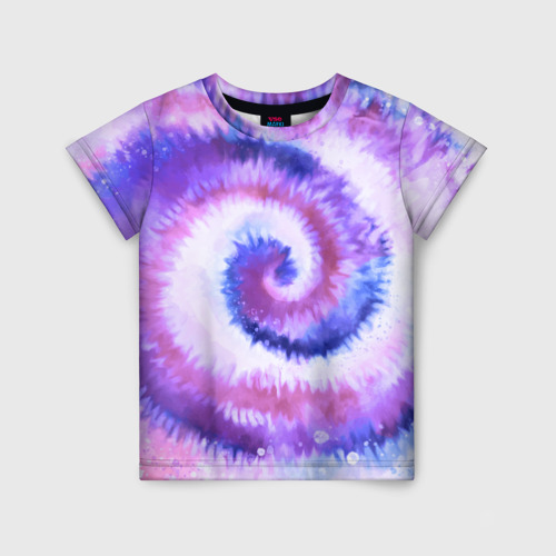 Детская футболка 3D Tie-dye purple, цвет 3D печать