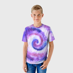 Детская футболка 3D Tie-dye purple - фото 2
