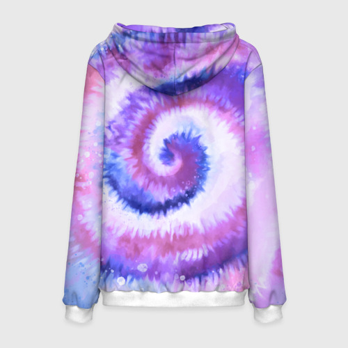 Мужская толстовка 3D Tie-dye purple, цвет белый - фото 2