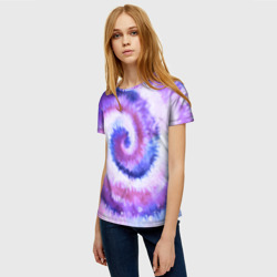 Женская футболка 3D Tie-dye purple - фото 2