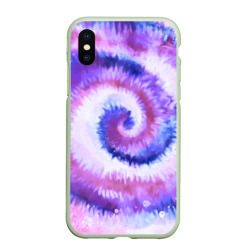 Чехол для iPhone XS Max матовый Tie-dye purple