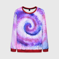 Мужской свитшот 3D Tie-dye purple