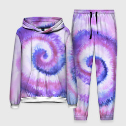 Мужской костюм с толстовкой 3D Tie-dye purple