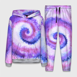 Женский костюм с толстовкой 3D Tie-dye purple