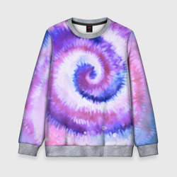 Детский свитшот 3D Tie-dye purple