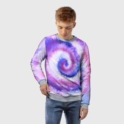 Детский свитшот 3D Tie-dye purple - фото 2