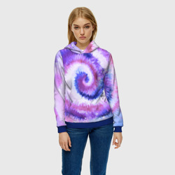 Женская толстовка 3D Tie-dye purple - фото 2