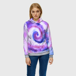 Женская толстовка 3D Tie-dye purple - фото 2