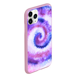 Чехол для iPhone 11 Pro Max матовый Tie-dye purple - фото 2