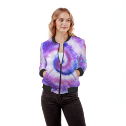 Женский бомбер 3D Tie-dye purple - фото 2