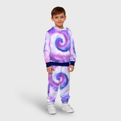 Детский костюм с толстовкой 3D Tie-dye purple - фото 2