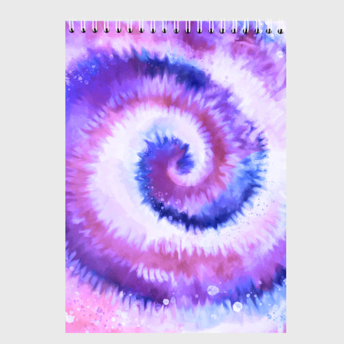 Скетчбук Tie-dye purple, цвет белый