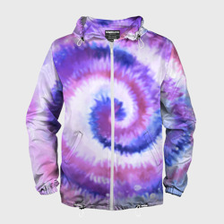 Мужская ветровка 3D Tie-dye purple