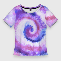 Женская футболка 3D Slim Tie-dye purple