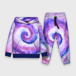 Детский костюм с толстовкой 3D Tie-dye purple