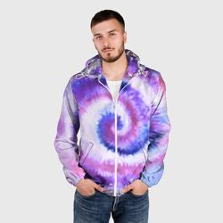 Мужская ветровка 3D Tie-dye purple - фото 2