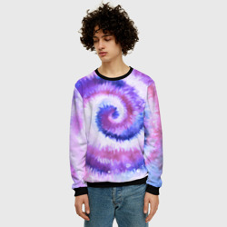 Мужской свитшот 3D Tie-dye purple - фото 2