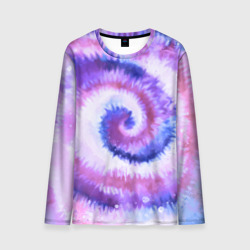 Мужской лонгслив 3D Tie-dye purple