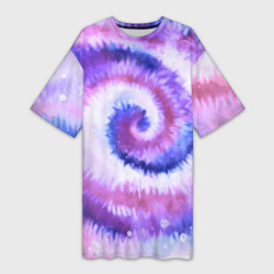 Платье-футболка 3D Tie-dye purple