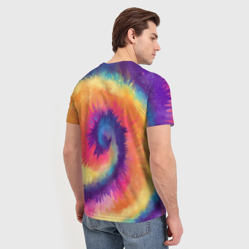 Мужская футболка 3D Tie-dye multicolor, цвет 3D печать - фото 4