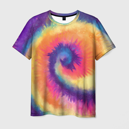 Мужская футболка 3D Tie-dye multicolor, цвет 3D печать