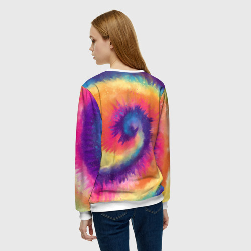 Женский свитшот 3D Tie-dye multicolor, цвет 3D печать - фото 4