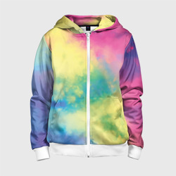 Детская толстовка 3D на молнии Tie-Dye