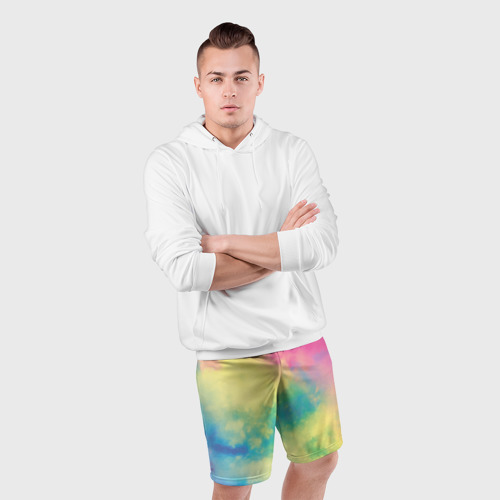 Мужские шорты спортивные Tie-Dye, цвет 3D печать - фото 5