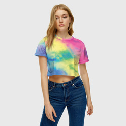 Женская футболка Crop-top 3D Tie-Dye - фото 2