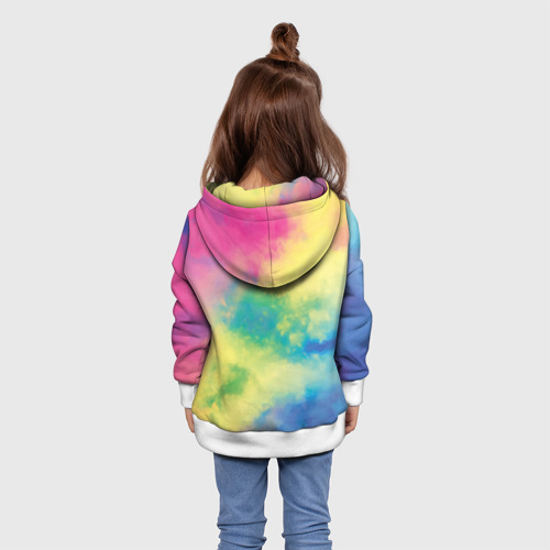 Детская толстовка 3D Tie-Dye, цвет белый - фото 5