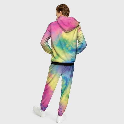 Мужской костюм с толстовкой 3D Tie-Dye, цвет черный - фото 4