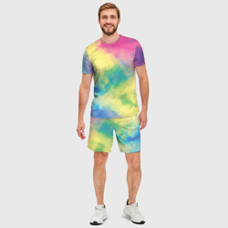 Мужской костюм с шортами 3D Tie-Dye - фото 2