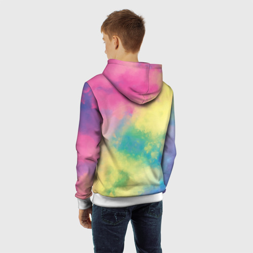 Детская толстовка 3D Tie-Dye, цвет белый - фото 7