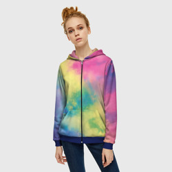 Женская толстовка 3D на молнии Tie-Dye - фото 2