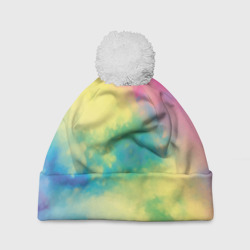 Шапка 3D c помпоном Tie-Dye