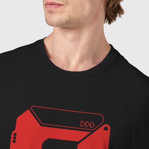 Мужская футболка хлопок Иероглифы граффити, цвет черный - фото 6