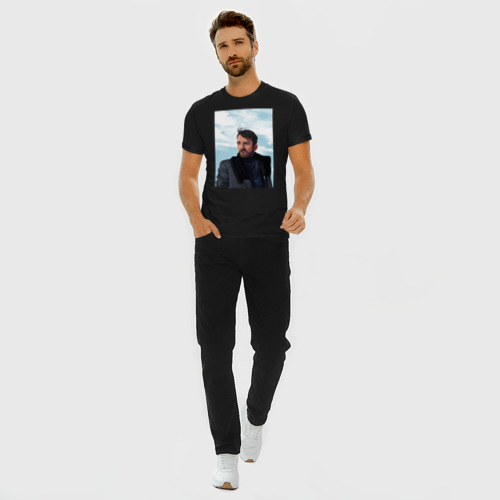 Мужская футболка хлопок Slim Fargo, цвет черный - фото 5